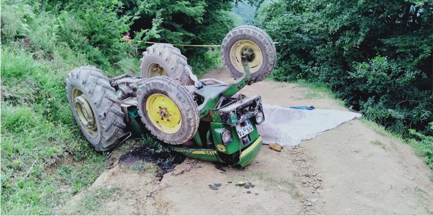 Samsun'un traktör kazası: 1 ölü, 2 yaralı