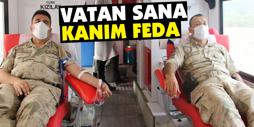 Jandarma’dan Vatan Sana Kanım Feda Kampanyası