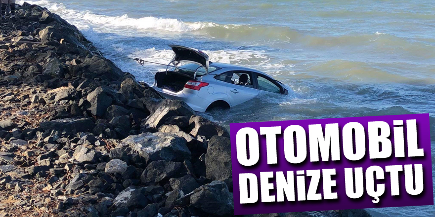 Samsun'da otomobil denize uçtu, sürücü sağ kurtuldu