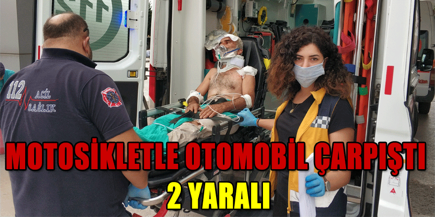 Samsun'da motosikletle otomobil çarpıştı: 2 yaralı
