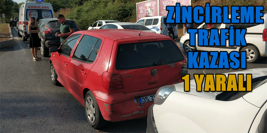 Samsun'da zincirleme trafik kazası: 1 yaralı