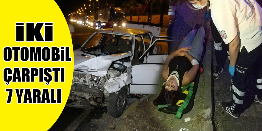 Samsun'da iki otomobil çarpıştı: 7 yaralı