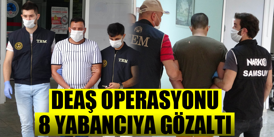 Samsun'da DEAŞ operasyonu: 8 yabancıya gözaltı