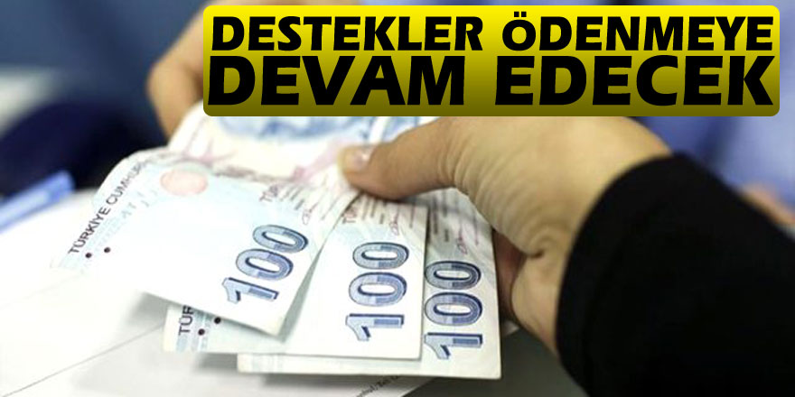 Destekler ödenmeye devam edecek