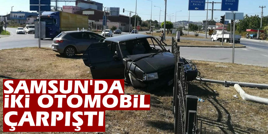 Samsun'da iki otomobil çarpıştı: 8 yaralı