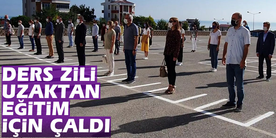 Samsun'da ders zili uzaktan eğitim için çaldı