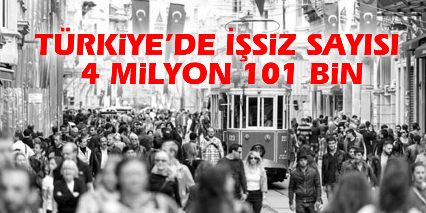 Türkiye’de İşsiz Sayısı 4 milyon 101 bin