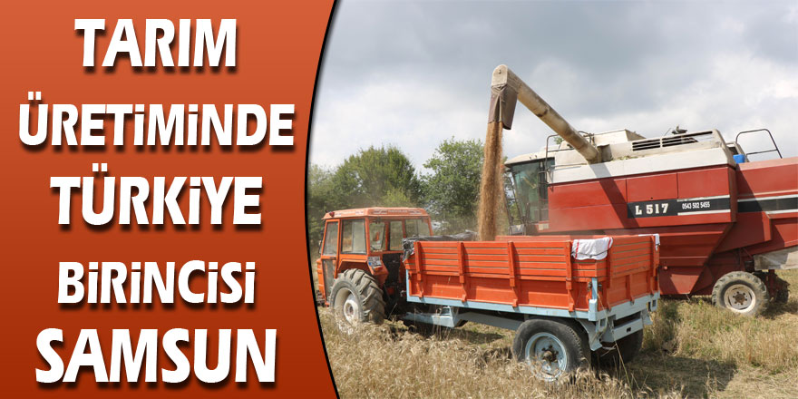 Samsun yerli ve milli tarım üretiminde Türkiye birincisi