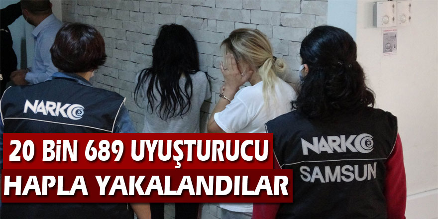 Samsun'da 20 bin 689 uyuşturucu hapla yakalanan 5 kişi sağlık kontrolünden geçirildi