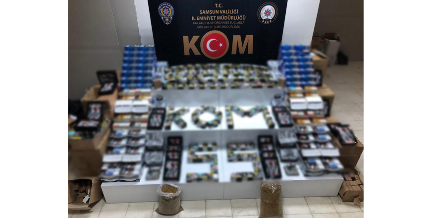 Samsun'da kaçak tütün mamulü operasyonu: 2 gözaltı