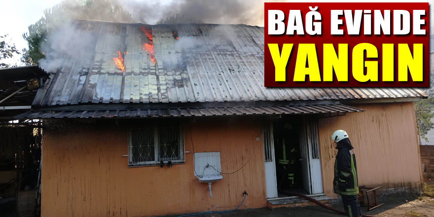 Samsun'da bağ evinde yangın