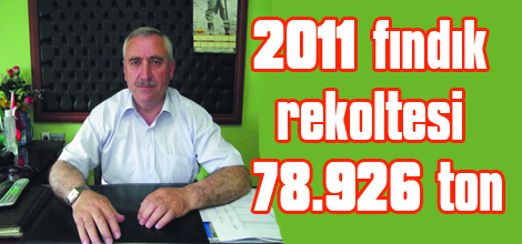 2011 fındık rekoltesi: 78.926 ton