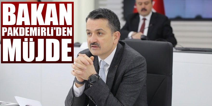 BAKAN PAKDEMİRLİ'DEN MÜJDE