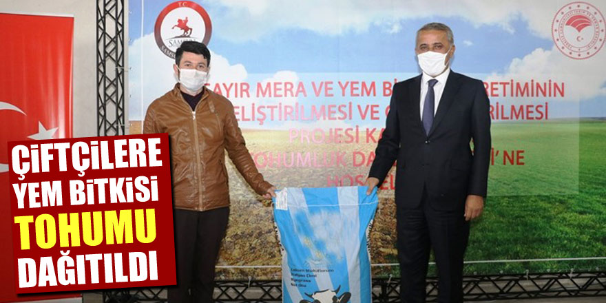 Samsun’da çiftçilere 65 bin 400 kilo yem bitkisi tohumu dağıtıldı