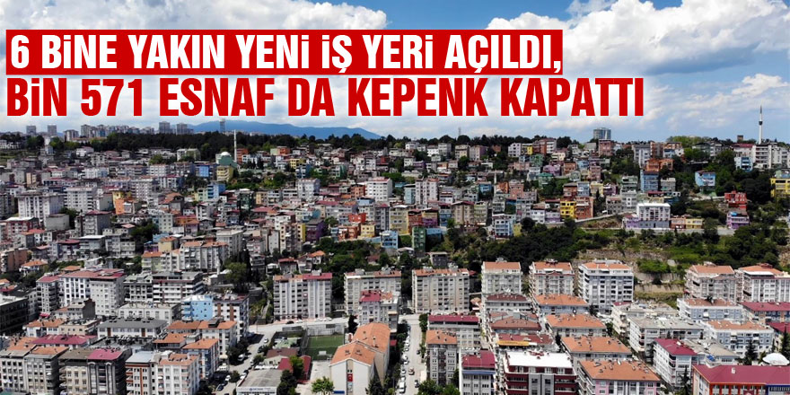 Samsun’da bu yıl 6 bine yakın yeni iş yeri açıldı, bin 571 esnaf da kepenk kapattı