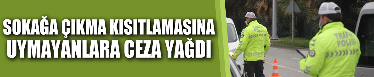 Sokağa çıkma kısıtlamasına uymayanlara ceza yağdı