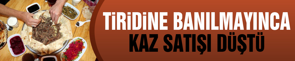 Tiridine banılmayınca kaz satışı düştü