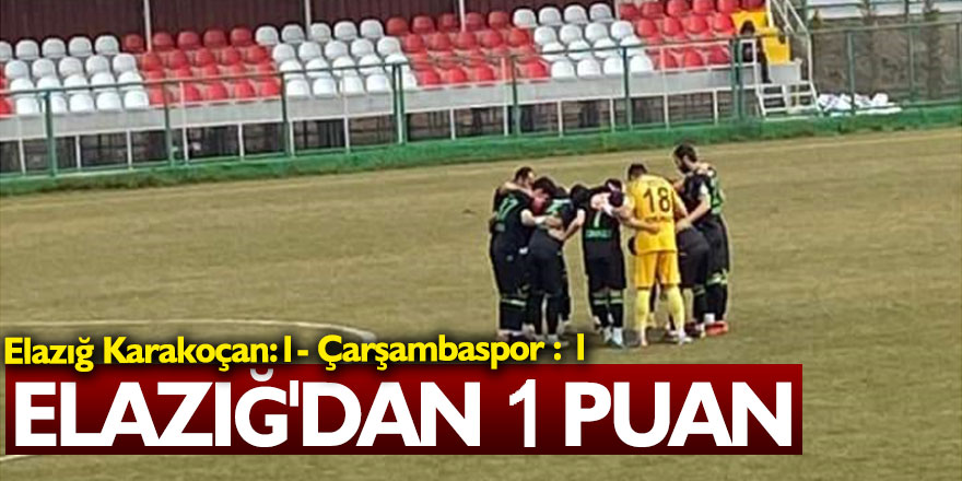 Elazığ Karakoçan: 1 - Çarşambaspor : 1