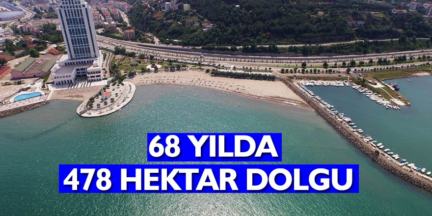 Samsun'a 68 yılda 478 hektar dolgu 