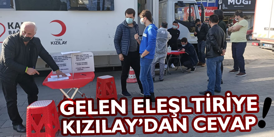 Gelen eleştiriye Kızılay’dan cevap!