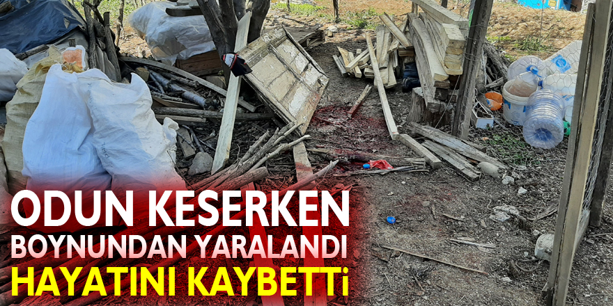 Samsun’da odun keserken boynundan yaralanan genç hayatını kaybetti