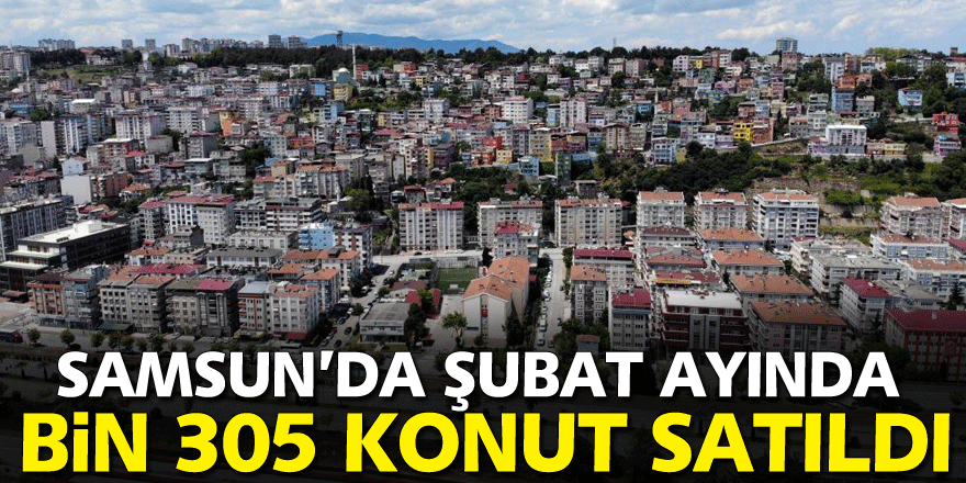 Samsun’da şubat ayında bin 305 konut satıldı