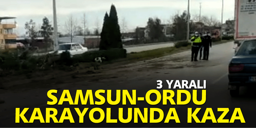 Samsun-Ordu Karayolunda kaza: 3 Yaralı