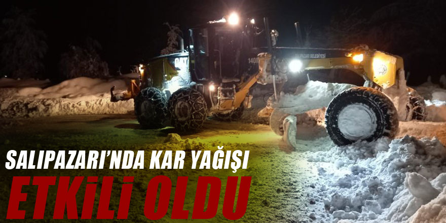 Salıpazarı’nda kar yağışı etkili oldu!