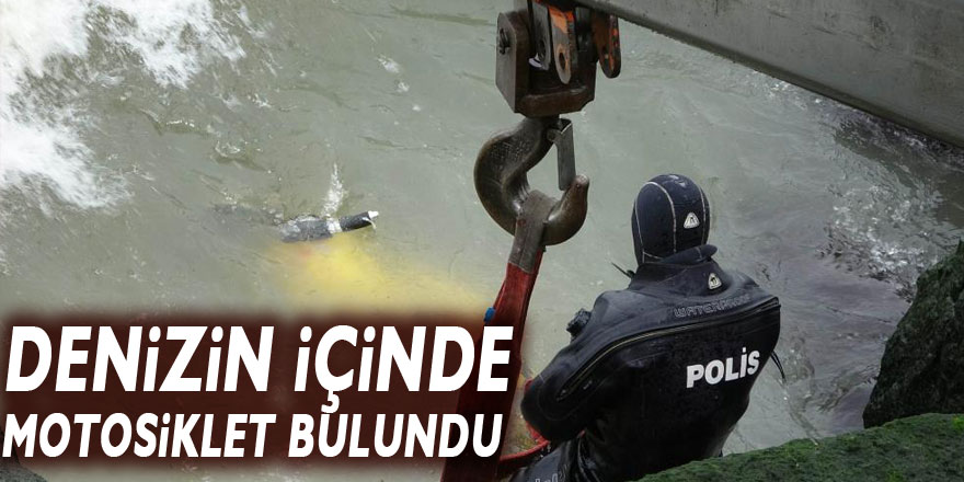 Samsun'da denizin içinde motosiklet bulundu