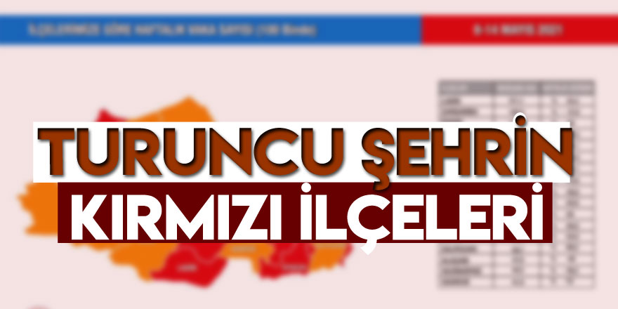 Turuncu şehrin kırmızı ilçeleri