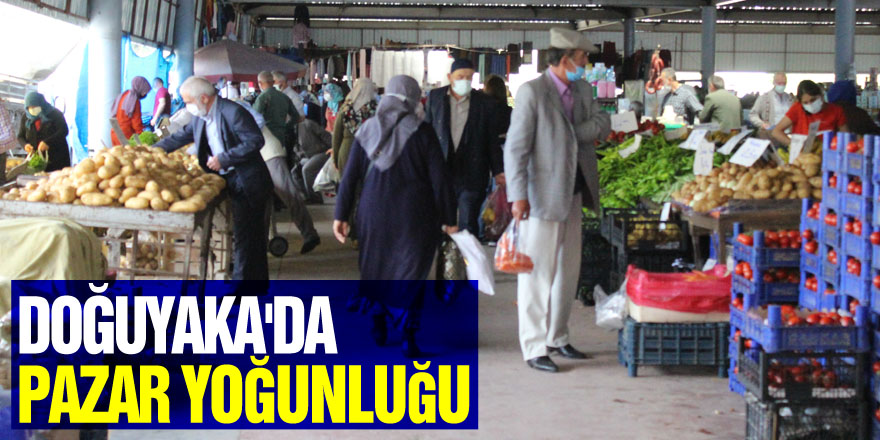 Doğuyaka'da Pazar Yoğunluğu