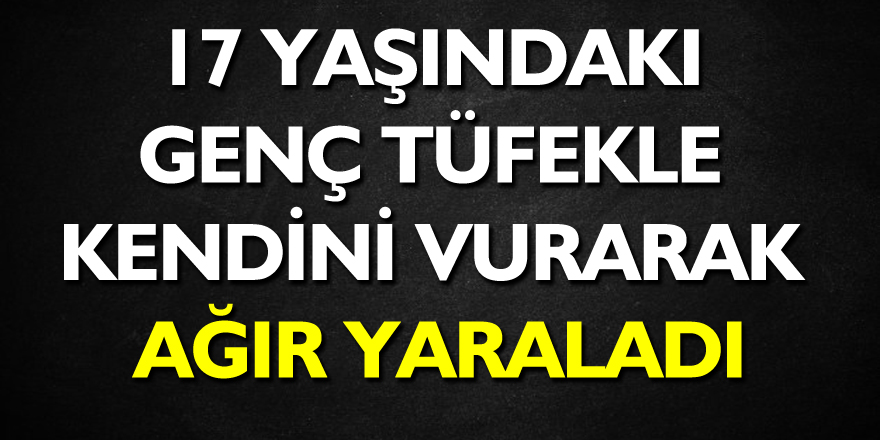 17 yaşındaki genç tüfekle kendini vurarak ağır yaraladı