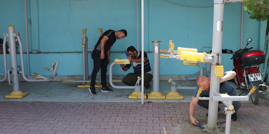 Havza’da park ve bahçeler bakıma alındı