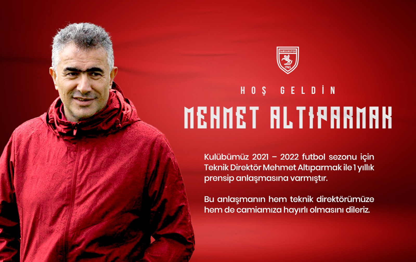 Samsunspor’un Teknik Direktör Mehmet Altıparmak