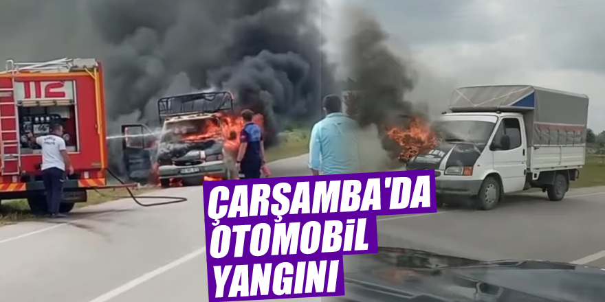 Çarşamba'da Otomobil Yangını