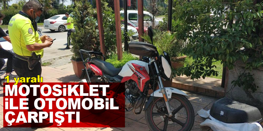 Samsun'da motosiklet ile otomobil çarpıştı: 1 yaralı