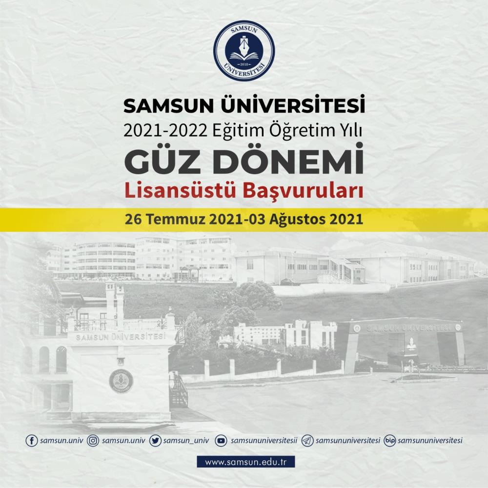 Samsun Üniversitesi lisansüstü öğrenci alım ilanı yayımladı