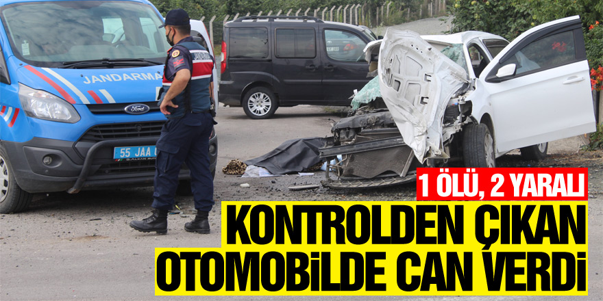 Kontrolden çıkan otomobilde can verdi: 1 ölü, 2 yaralı