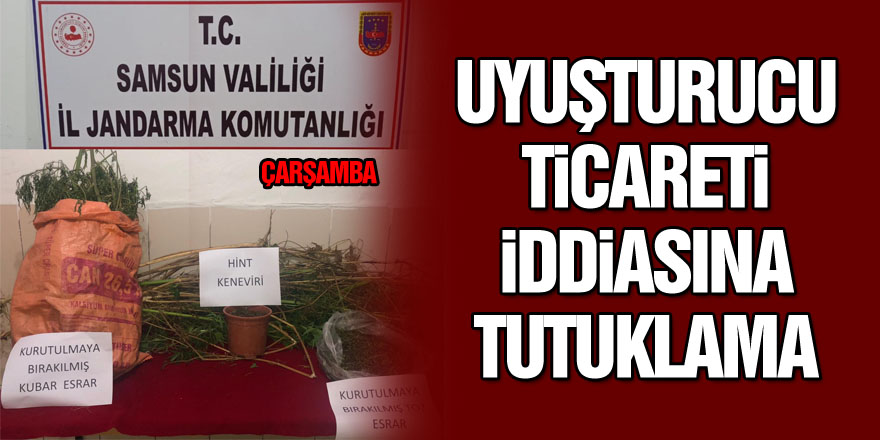 Uyuşturucu ticareti iddiasına tutuklama