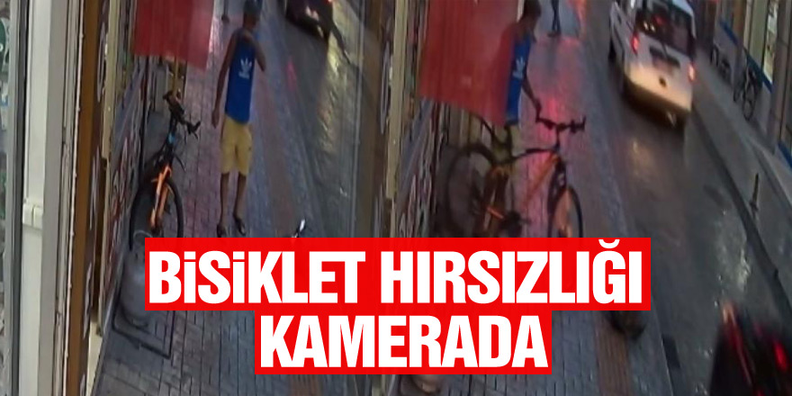 Bisiklet hırsızlığı kamerada