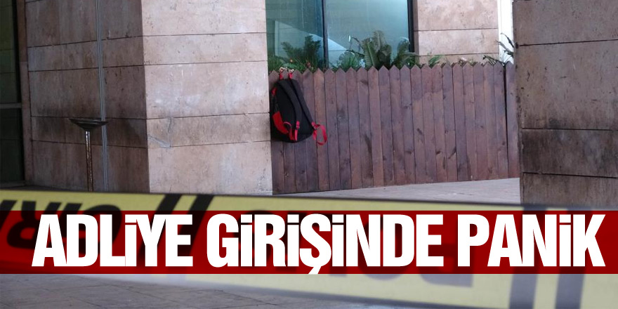 Yabancı uyruklu gencin adliye girişine bıraktığı çanta paniğe sebep oldu