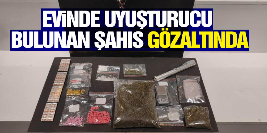 Samsun'da evinde uyuşturucu ele geçen şahıs gözaltında