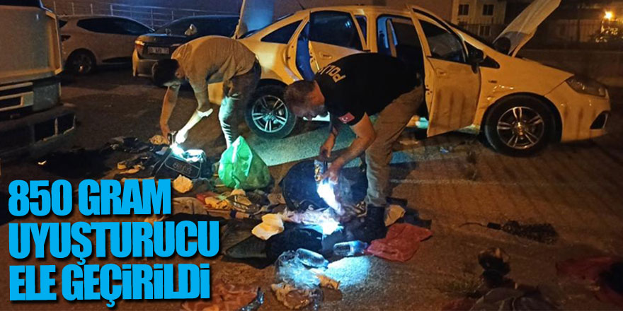 Bafra’da 850 gram uyuşturucu ele geçirildi