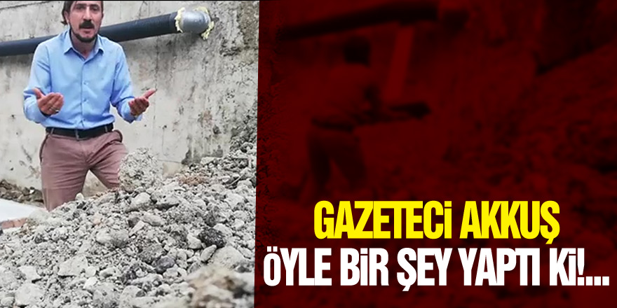 Gazeteci Akkuş öyle bir şey yaptı ki!... Kanalizasyon borusunu canlı yayında söktü