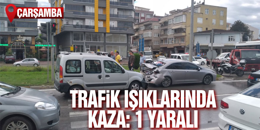 Trafik ışıklarında kaza: 1 yaralı