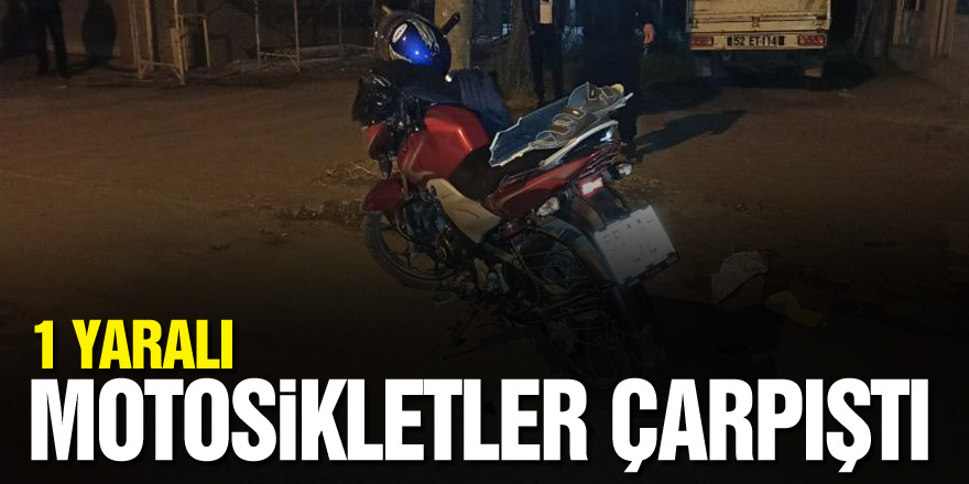  Motosikletler çarpıştı: 1 yaralı   