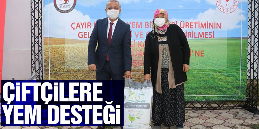 Çiftçilere 29,5 ton yem desteği