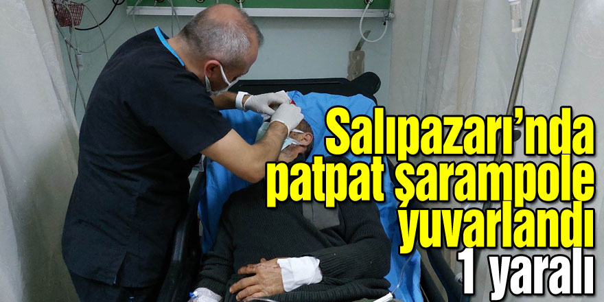 Salıpazarı’nda patpat şarampole yuvarlandı: 1 yaralı