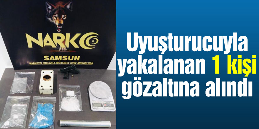 Samsun'da uyuşturucuyla yakalanan 1 kişi gözaltına alındı