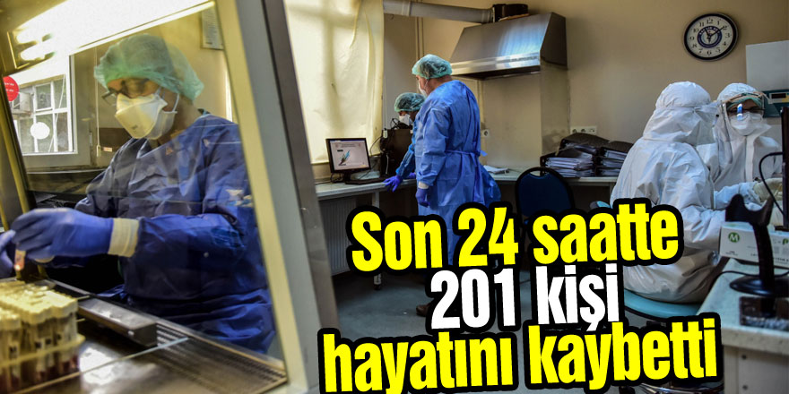 Son 24 saatte korona virüsten 201 kişi hayatını kaybetti